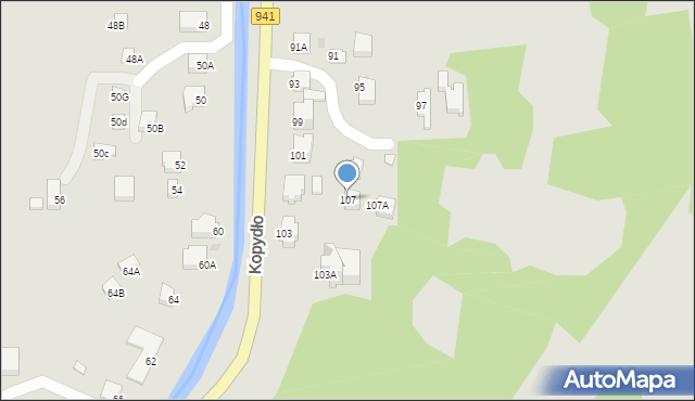 Wisła, Kopydło, 107, mapa Wisła