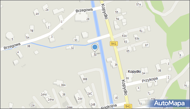 Wisła, Kopydło, 34, mapa Wisła