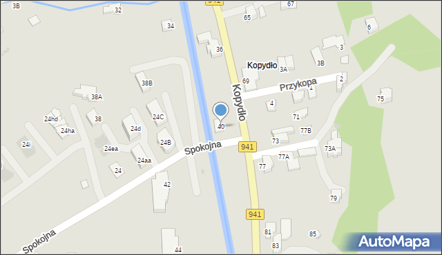 Wisła, Kopydło, 40, mapa Wisła