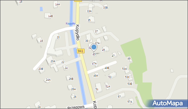 Wisła, Kopydło, 43, mapa Wisła