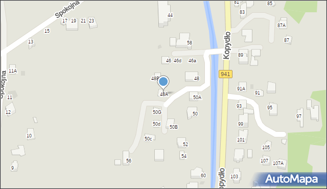 Wisła, Kopydło, 48A, mapa Wisła