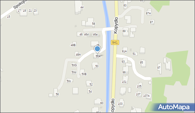 Wisła, Kopydło, 50A, mapa Wisła