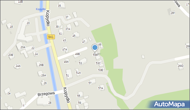 Wisła, Kopydło, 53A, mapa Wisła