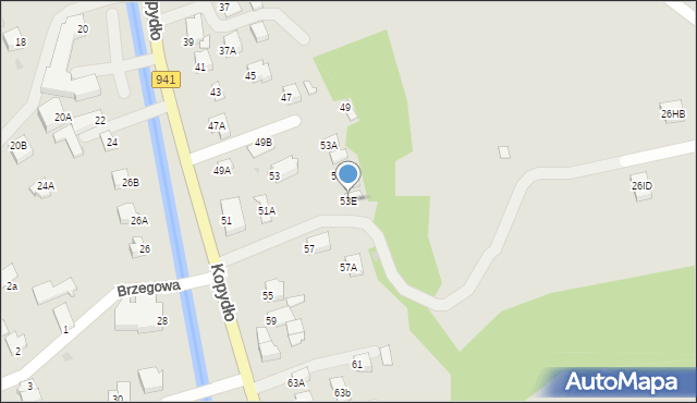 Wisła, Kopydło, 53E, mapa Wisła