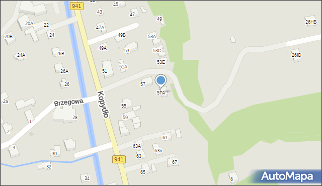 Wisła, Kopydło, 57A, mapa Wisła