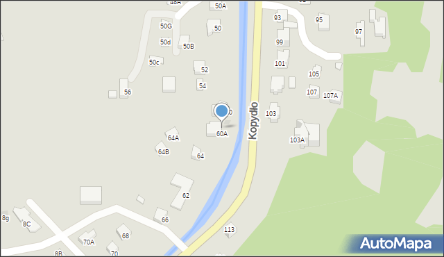 Wisła, Kopydło, 60B, mapa Wisła