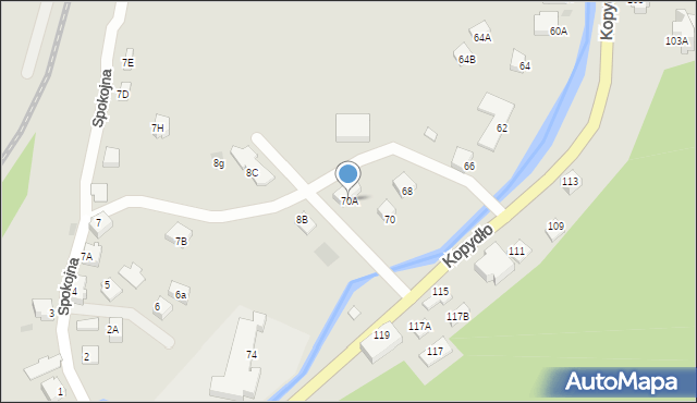 Wisła, Kopydło, 70A, mapa Wisła