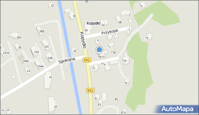 Wisła, Kopydło, 73, mapa Wisła