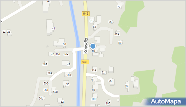 Wisła, Kopydło, 89A, mapa Wisła