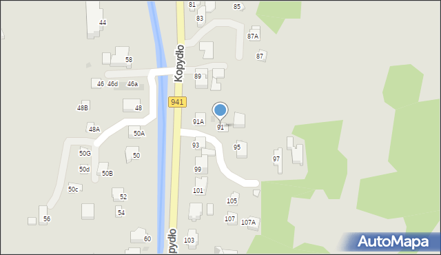 Wisła, Kopydło, 91, mapa Wisła