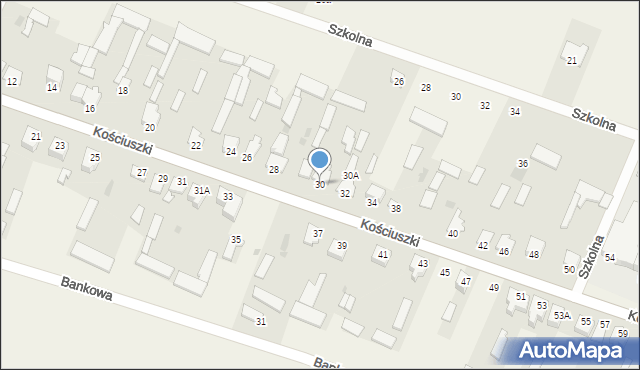 Wiśniew, Kościuszki Tadeusza, gen., 30, mapa Wiśniew