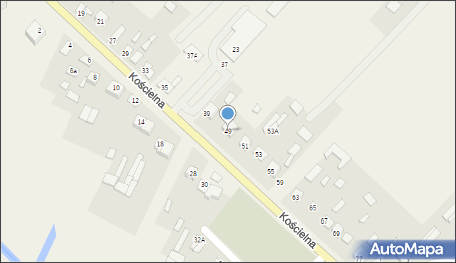 Wisznice, Kościelna, 49, mapa Wisznice