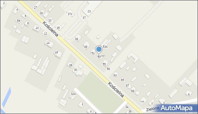 Wisznice, Kościelna, 53, mapa Wisznice