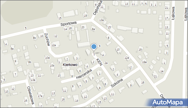 Witkowo, Komisji Edukacji Narodowej, 1, mapa Witkowo