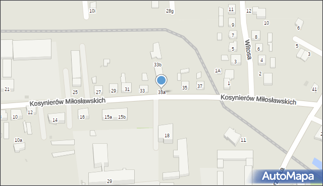 Witkowo, Kosynierów Miłosławskich, 33a, mapa Witkowo