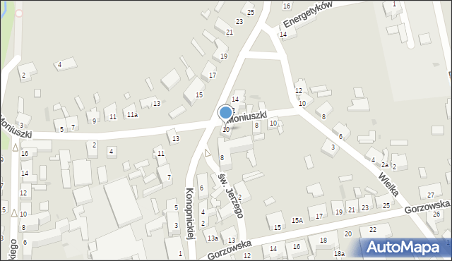 Witnica, Konopnickiej Marii, 10, mapa Witnica