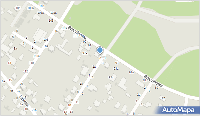 Włocławek, Komarowa, 2, mapa Włocławka