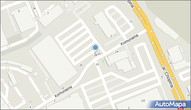 Włocławek, Komunalna, 2a, mapa Włocławka