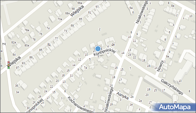 Włocławek, Konopnickiej Marii, 3, mapa Włocławka
