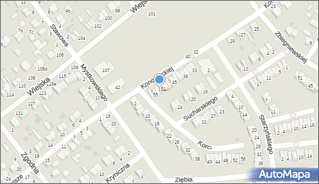 Włocławek, Konopnickiej Marii, 53, mapa Włocławka