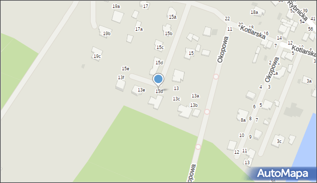 Włocławek, Kotlarska, 13d, mapa Włocławka