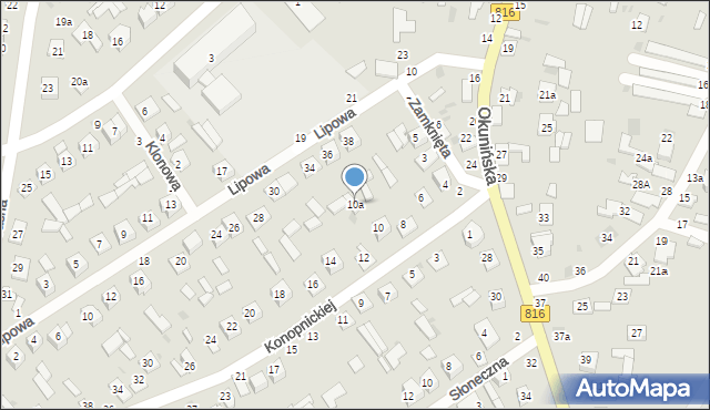 Włodawa, Konopnickiej Marii, 10a, mapa Włodawa