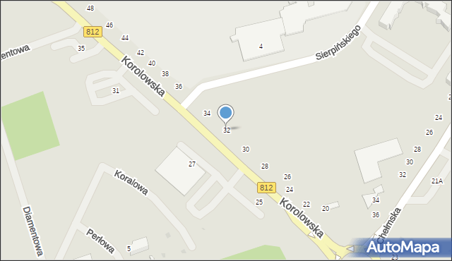 Włodawa, Korolowska, 32, mapa Włodawa