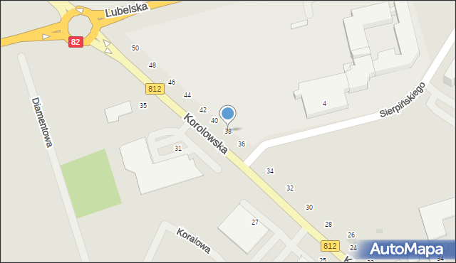 Włodawa, Korolowska, 38, mapa Włodawa