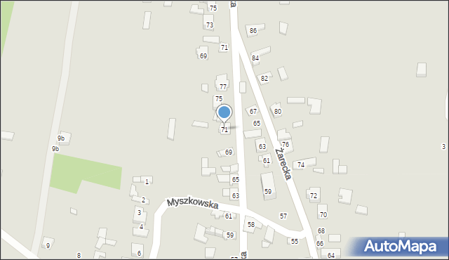 Włodowice, Koziegłowska, 71, mapa Włodowice