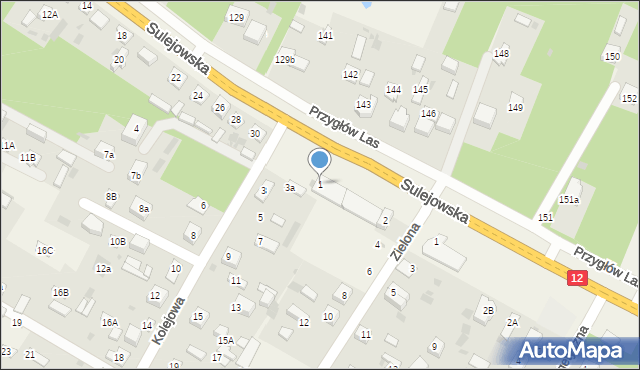 Włodzimierzów, Kolejowa, 1, mapa Włodzimierzów