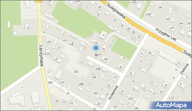 Włodzimierzów, Kolejowa, 8B, mapa Włodzimierzów