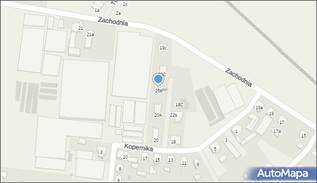 Włoszakowice, Kopernika Mikołaja, 20b, mapa Włoszakowice