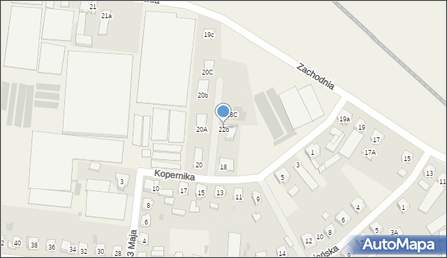 Włoszakowice, Kopernika Mikołaja, 22b, mapa Włoszakowice