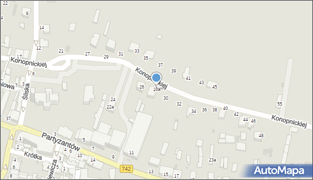 Włoszczowa, Konopnickiej Marii, 10a, mapa Włoszczowa