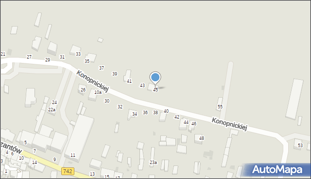 Włoszczowa, Konopnickiej Marii, 45, mapa Włoszczowa