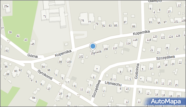 Wodzisław Śląski, Kopernika Mikołaja, 104, mapa Wodzisławia Śląskiego