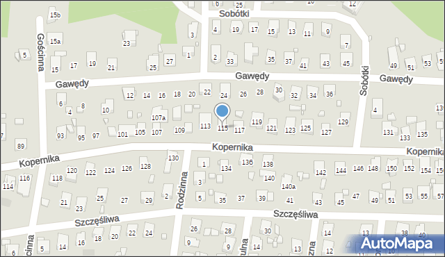 Wodzisław Śląski, Kopernika Mikołaja, 115, mapa Wodzisławia Śląskiego