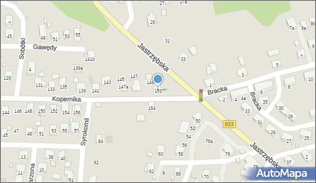 Wodzisław Śląski, Kopernika Mikołaja, 151, mapa Wodzisławia Śląskiego