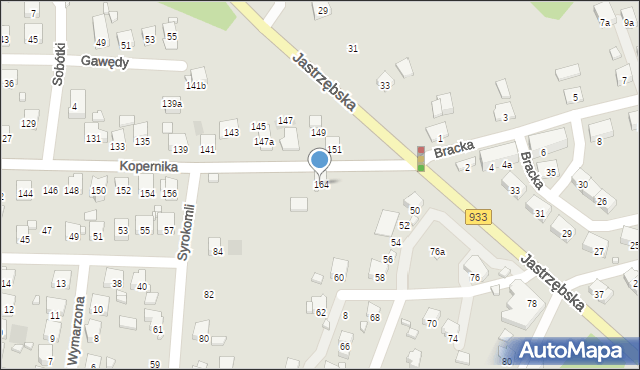 Wodzisław Śląski, Kopernika Mikołaja, 164, mapa Wodzisławia Śląskiego