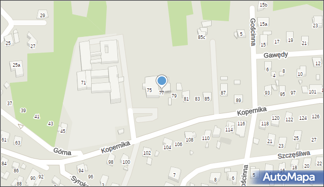 Wodzisław Śląski, Kopernika Mikołaja, 77, mapa Wodzisławia Śląskiego
