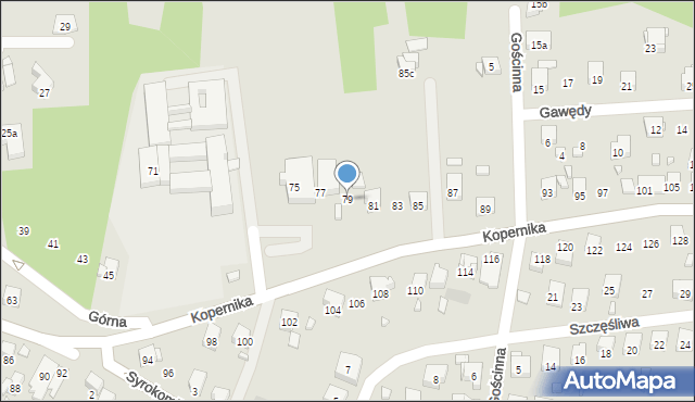 Wodzisław Śląski, Kopernika Mikołaja, 79, mapa Wodzisławia Śląskiego