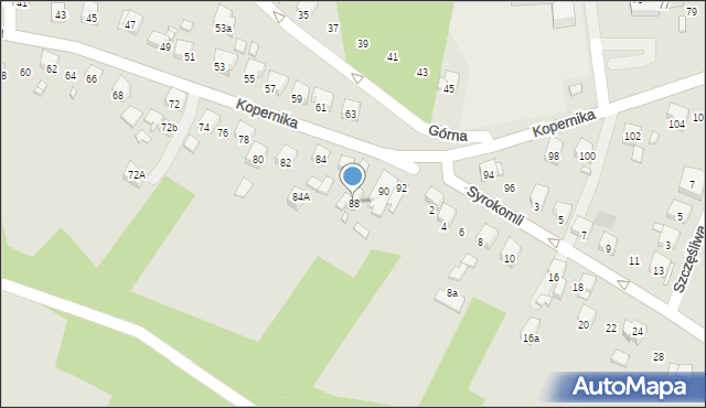Wodzisław Śląski, Kopernika Mikołaja, 88, mapa Wodzisławia Śląskiego