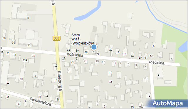 Wojcieszków, Kościelna, 26, mapa Wojcieszków