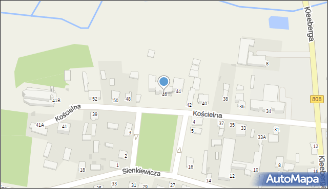 Wojcieszków, Kościelna, 46, mapa Wojcieszków