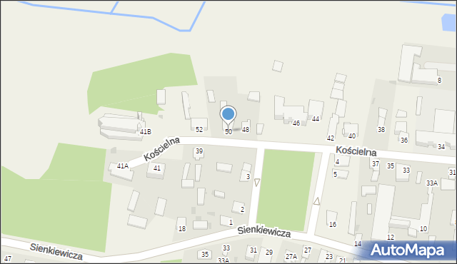 Wojcieszków, Kościelna, 50, mapa Wojcieszków