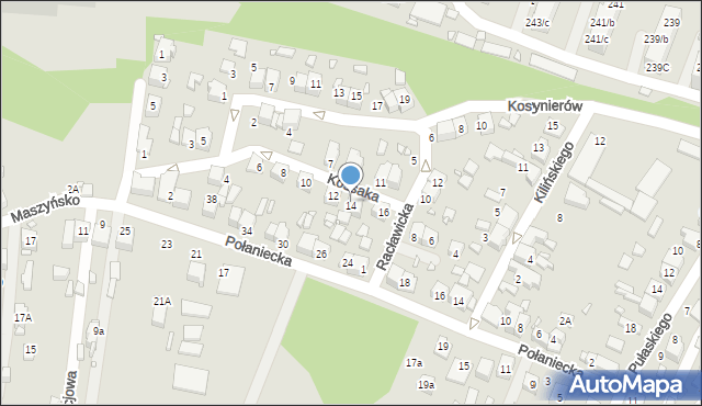 Wojkowice, Kossaka, 14, mapa Wojkowice