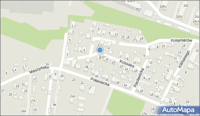 Wojkowice, Kossaka, 6, mapa Wojkowice