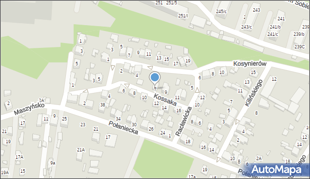 Wojkowice, Kossaka, 7, mapa Wojkowice
