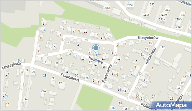 Wojkowice, Kossaka, 9, mapa Wojkowice