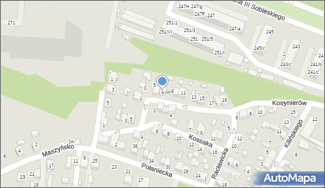 Wojkowice, Kosynierów, 7, mapa Wojkowice